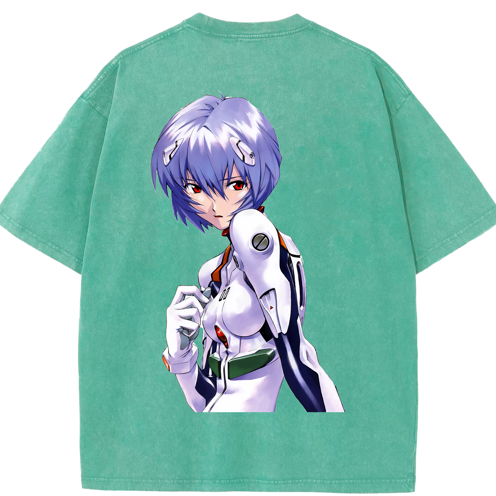 （画像用） EVA 新世紀エヴァンゲリオン 綿100% ヴィンテージ風 半袖Tシャツ（背面プリント）
